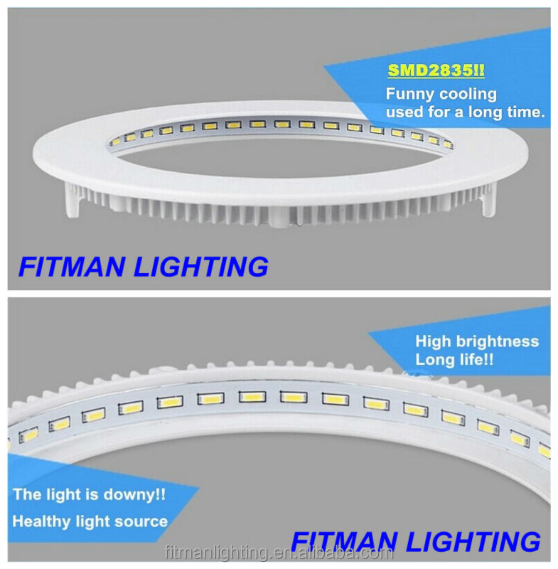 プロのledライトメーカー中国パネル薄いunltra12wラウンドledパネルライト問屋・仕入れ・卸・卸売り
