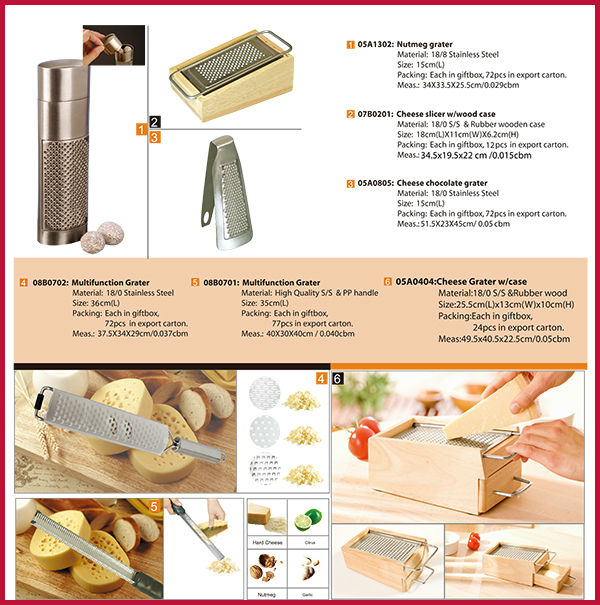 キッチン機能的な熱い販売のステンレス鋼チーズおろし器仕入れ・メーカー・工場