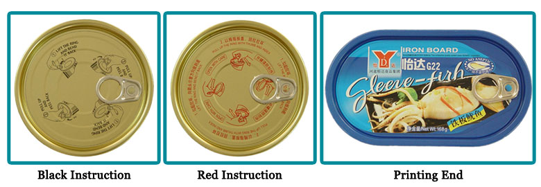 Y307 83.3mm easy open tinplate tuna fish can lid