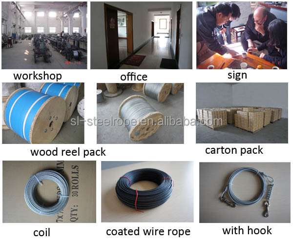 7*7 galvanized steel wire ropes 6*7+IWS wire rope ropes for sale