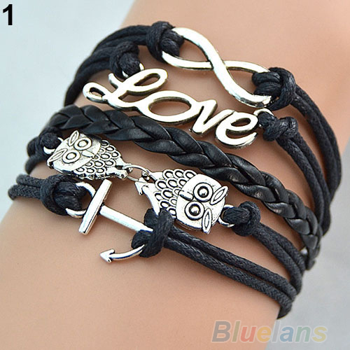 aliexpress beli wanita infinity jangkar cinta burung hantu pesona gelang gelang buatan aliexpress beli wanita infinity jangkar cinta burung hantu pesona gelang gelang buatan