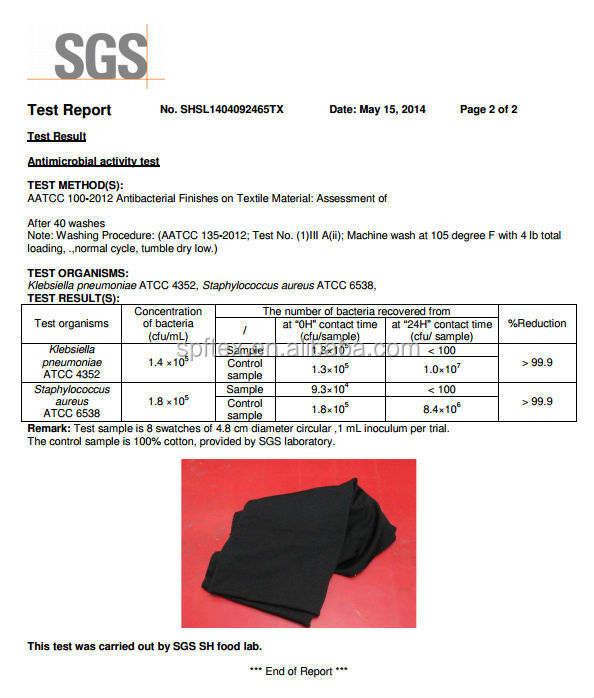 ナイロン銅銅の膝の袖ppm4500+抗菌ファブリック問屋・仕入れ・卸・卸売り