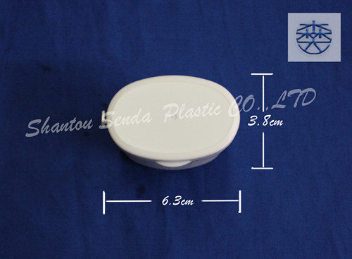 custom made oval shape HDPE plastic chocolate candy bottle/jar, HDPE chewing gum bottle with tear off cap 120ML