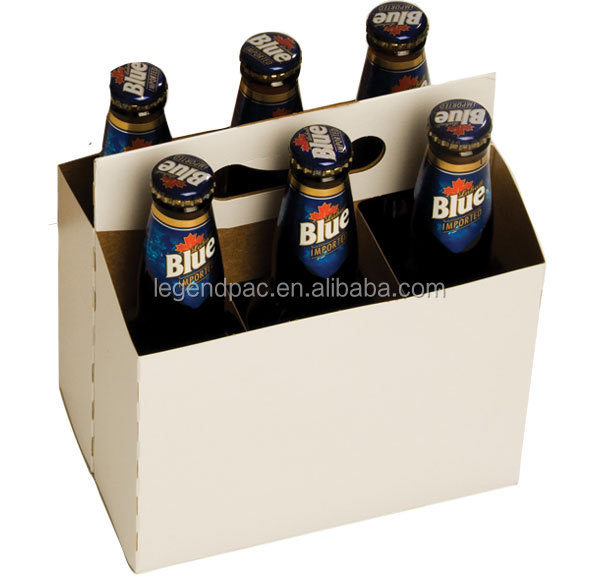 Six Bottles Corrugated Cardboard Beer Boxes with Handle,China Legendpac