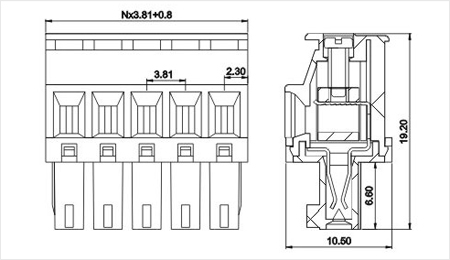 三河sh221-3.81プラグイン可能なターミナルブロックコネクタの製造仕入れ・メーカー・工場