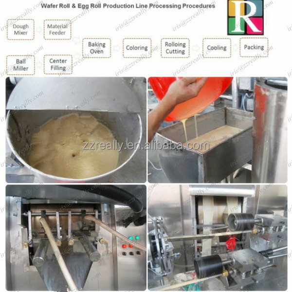 Whole automatic chocolate egg roll machine