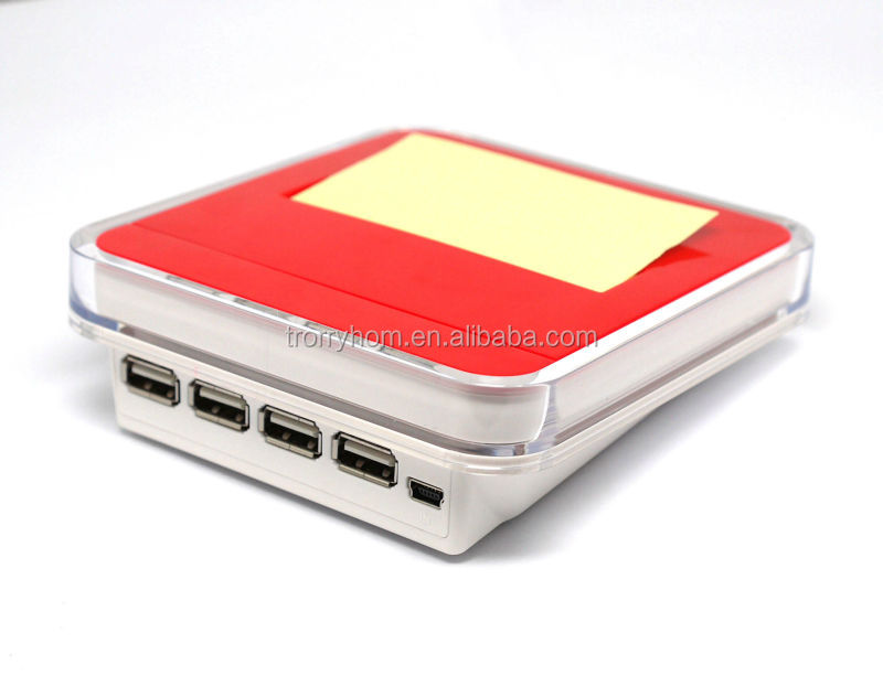 Ledライトusb2.0　4ポート付きノートディスペンサー付きusbハブ問屋・仕入れ・卸・卸売り