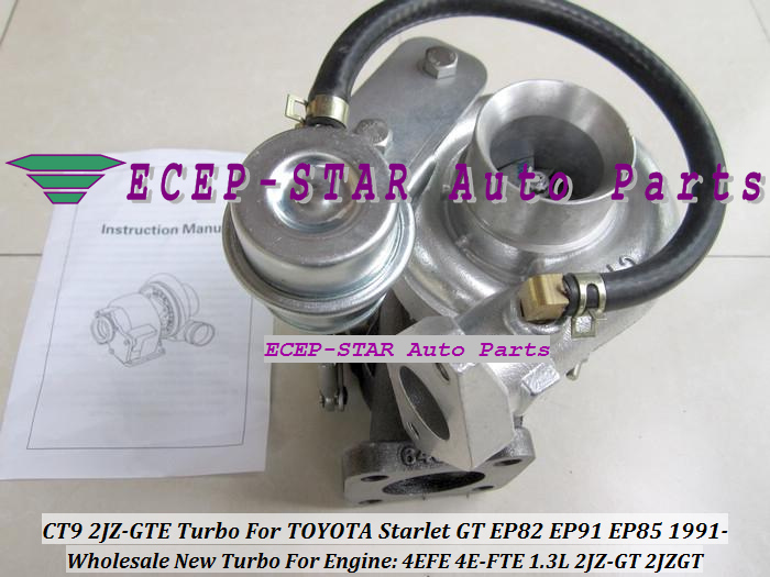 TURBO CT9 2JZ-GTE Turbo Turbine Turbocharger For TOYOTA Starlet GT EP82 EP85 EP91 1991- 4EFE 4E-FTE 1.3L 2JZ-GT 2JZGT