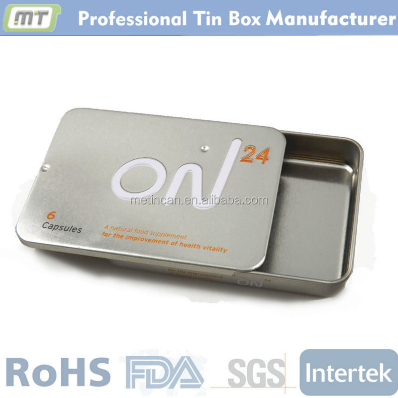 custom made slide mint tins box chewing gum case