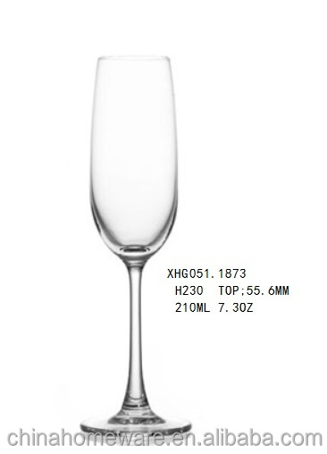 5.5oz Cheap crystal open short double-deckly stemed champagne glass