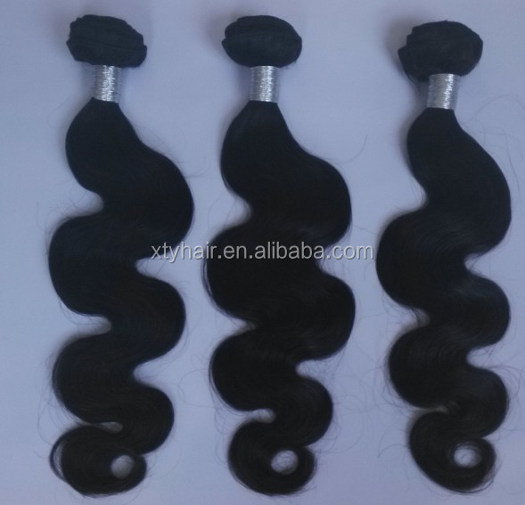 ホットな新製品のための2014年6ahightの質の高い製品在庫毛バージンボディ波ブラジルの髪の拡張子問屋・仕入れ・卸・卸売り