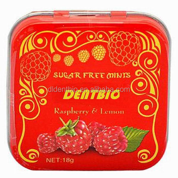 0.4g raspberry and lemon complex taste xylitol pastilles candy
