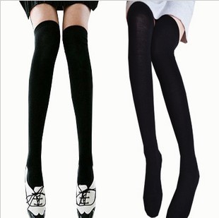 Over-The-Knee-Socks-Thigh-High-Cotton-Sock-Thinner-3-Colors-Black-White-Grey-Bluefor-Selection (1)