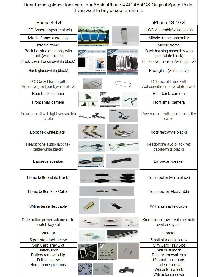 iPhone 4 4G 4S 4GS Spare Parts