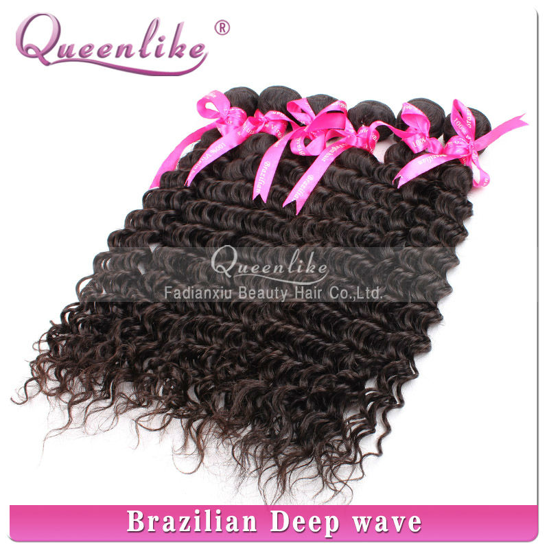 中国式の髪卸売安い100％バージンブラジルの深い波の毛問屋・仕入れ・卸・卸売り