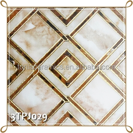 Tonia 300x300 Checker Design Polished Golden Decorative Ceramic Wall ... Tonia 300x300 Checker Design Polished Golden Decorative Ceramic Wall ...
