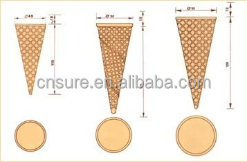2500pcs capacity ice cream cone maker