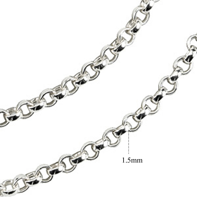 女性18インチのシルバーチェーンのためBeadsnice番号28814925スターリングシルバーチェーン1.5ミリメートルロロチェーン問屋・仕入れ・卸・卸売り