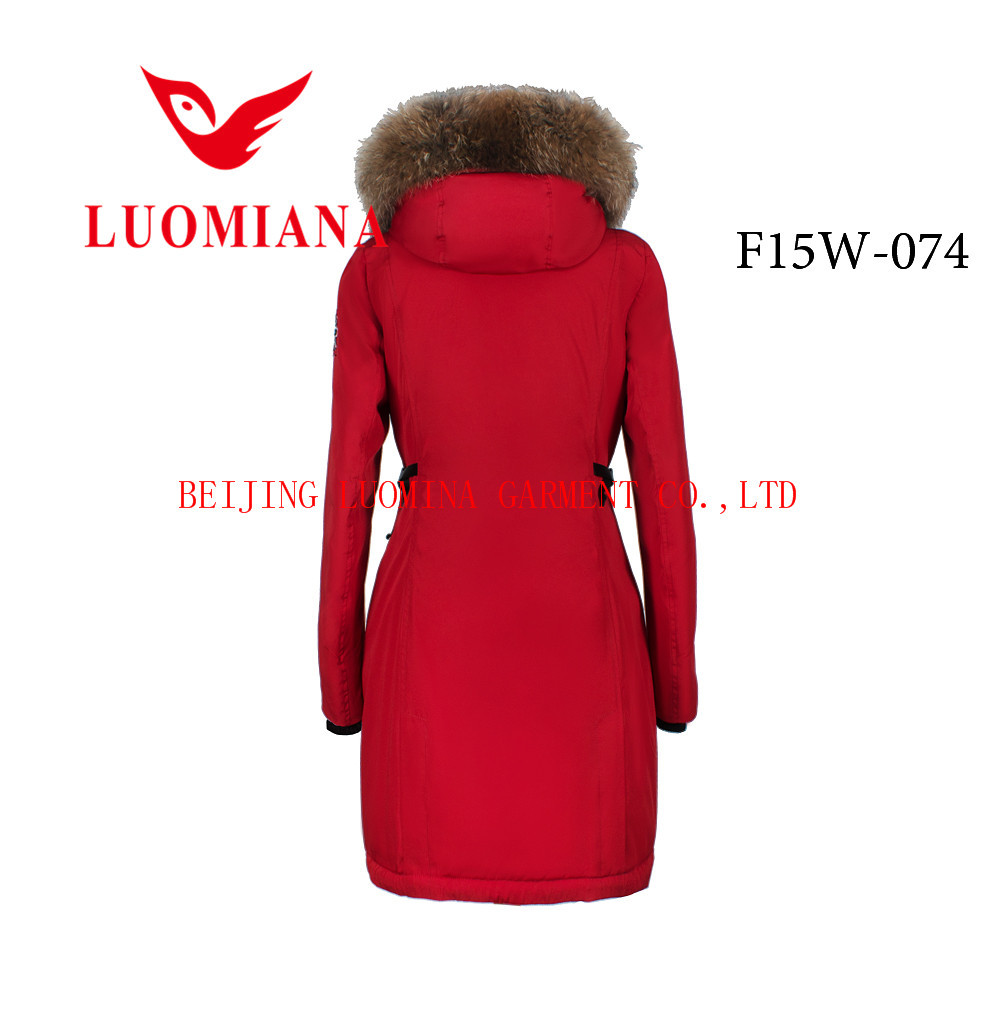 2015と全体的な冬の人気ジャケットのためのファッションドレスf15w-074毛皮のコート卸売仕入れ・メーカー・工場