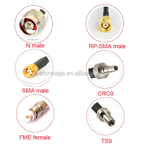 5dbi付きの3gアンテナrp-smaオス/smaオス/fmeメス/ts9/nオス/crc9またはカスタマイズされたコネクタ仕入れ・メーカー・工場