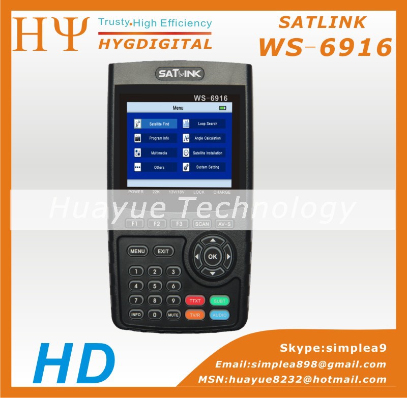 [Genuine] Satlink WS-6916 DVB-S/S2 HD Satellite Finder with MPEG-2/MPEG-4 compliant and backlight