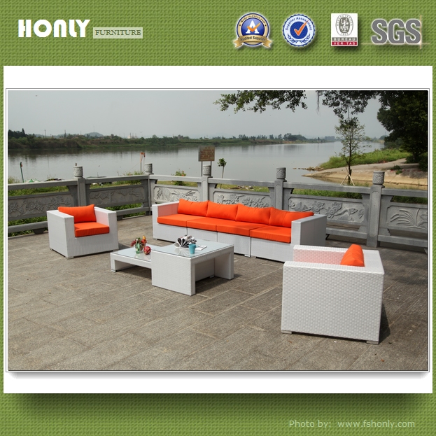 White rattan and wicker furniture metal frame wicker outdoor wicker furniture rattan sofa