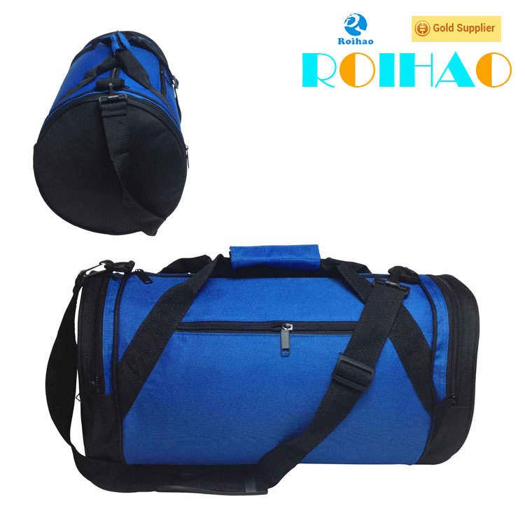 Roihao factory wholesale 600D flexible travel round sports duffel bag