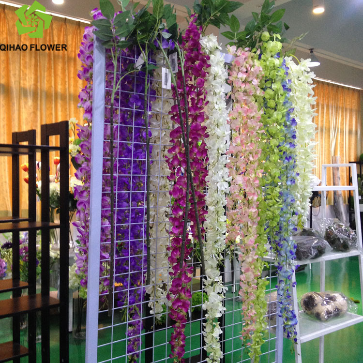 絹のヒマワリ2.5m人工葉の花のつるを自宅の庭の装飾ガーランドの結婚式仕入れ・メーカー・工場