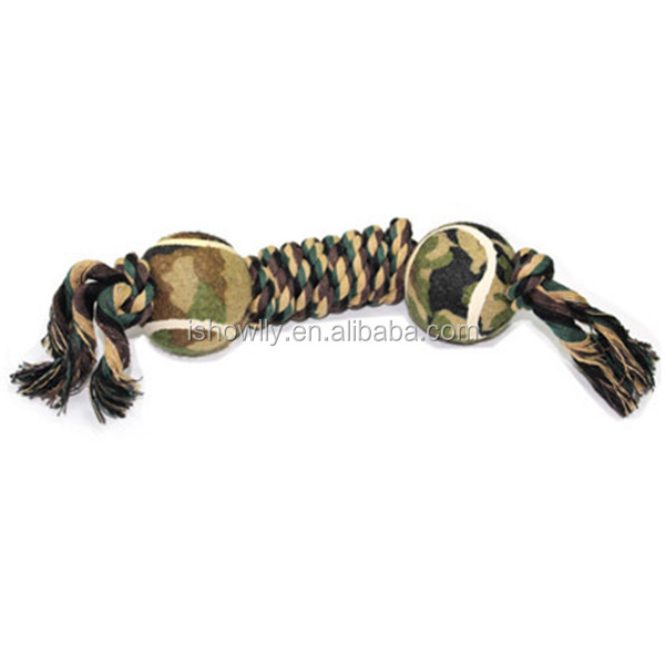 Novelty Camouflage dog flossy chews toss toys set / newest pet cotton rope tug toys set問屋・仕入れ・卸・卸売り
