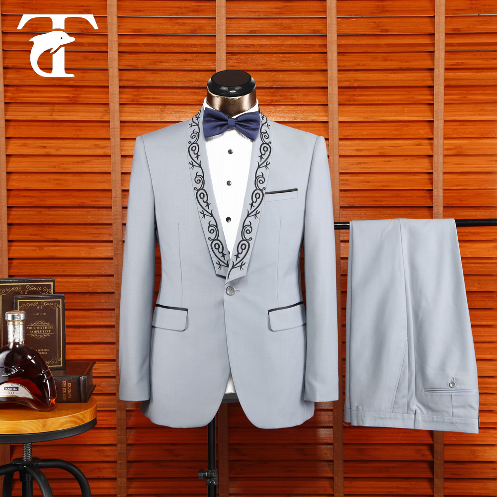 ハンサムなデザイン2枚男性の結婚式のスーツ、 カスタムはタキシードスーツ仕入れ・メーカー・工場