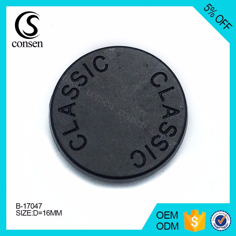 Alloy metal button design fashion logo name engraving jeans big snap button