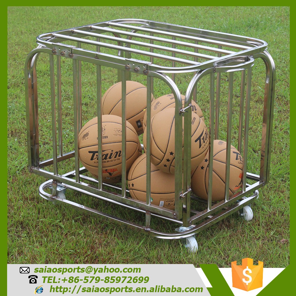 Sporting Goods Foldable Basketball Trolley,Basketball Ball Cart For