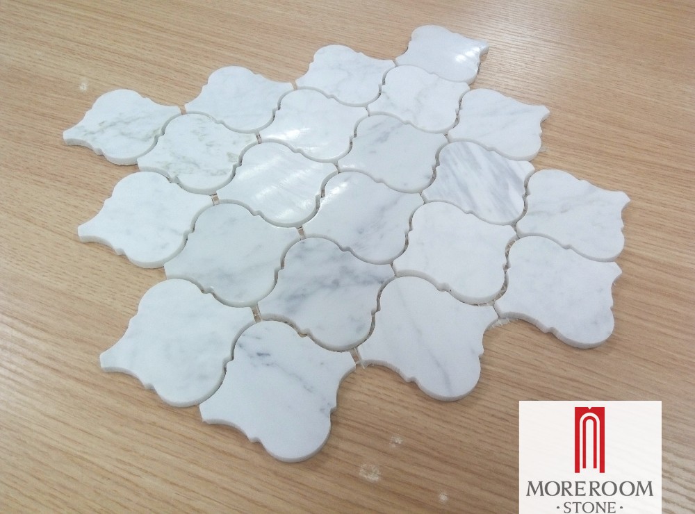 Polished Carrara Arabesque marble mosaic tile (2).jpg