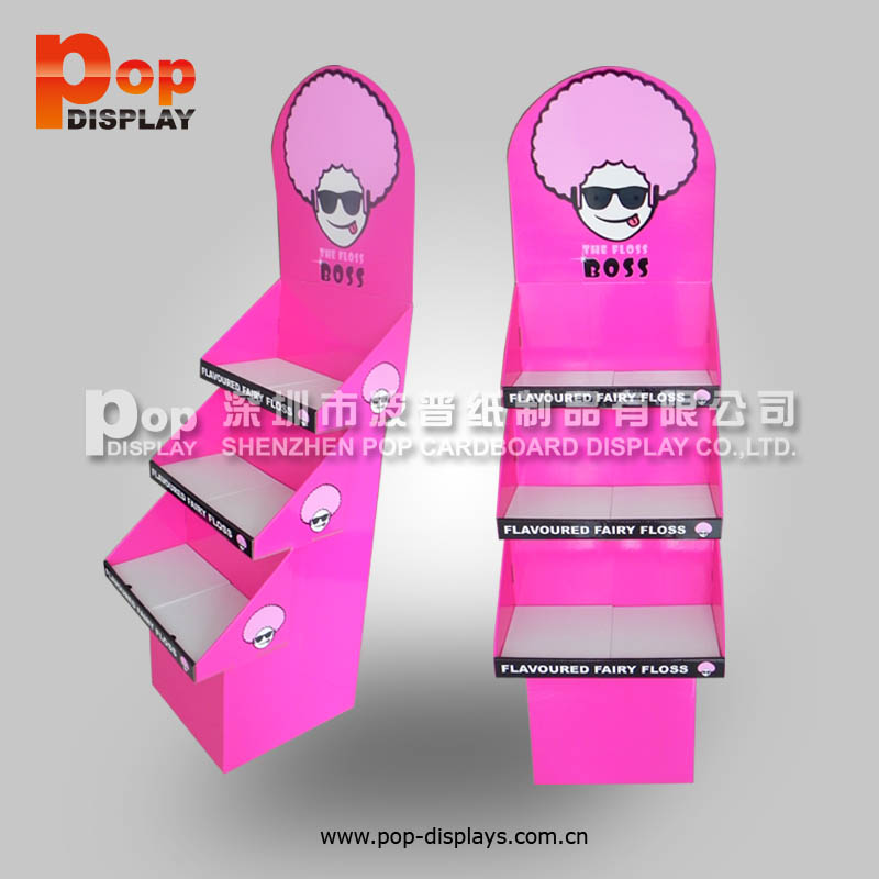 lcd floor display/3 tiered cake pop lollipop display stand/pos floor display