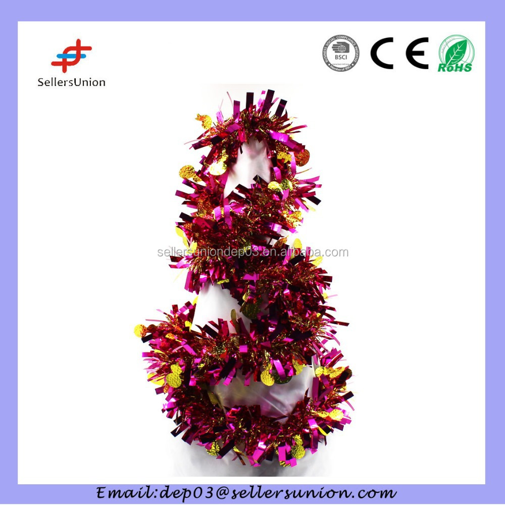 christmas tinsel garland indoor & outdoor decoration