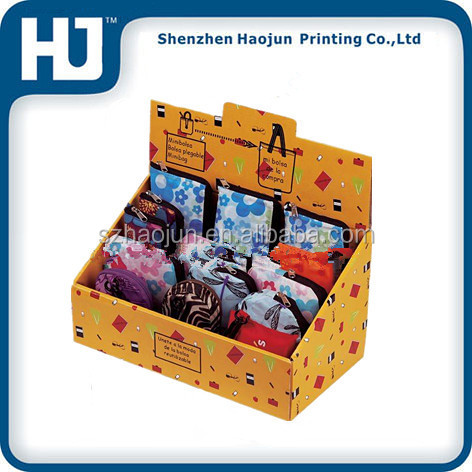 Custom printed cardboard lollipop display box, candy / toffee counter display stand