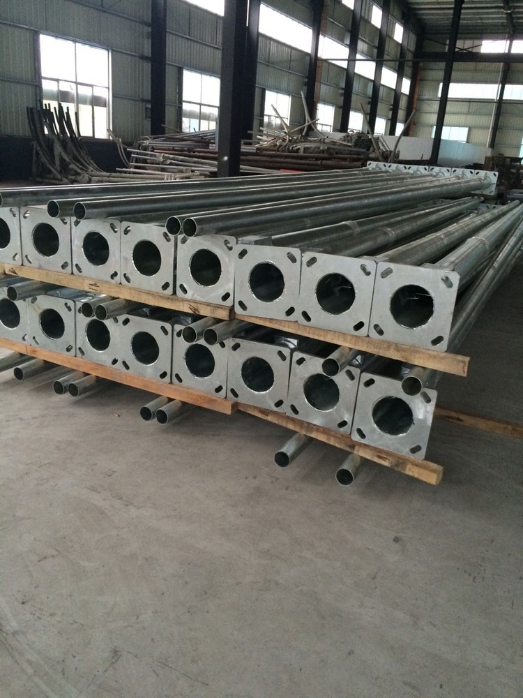 2015 New costomer double and single arm steel street light pole