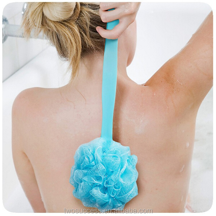 Mesh Body Scrubber Bath Flower Brush .jpg