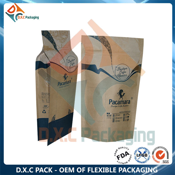 Paper Kraft bags Bags kraft Wholesale Packaging  paper Coffee coffee Standing With Valve Bag
