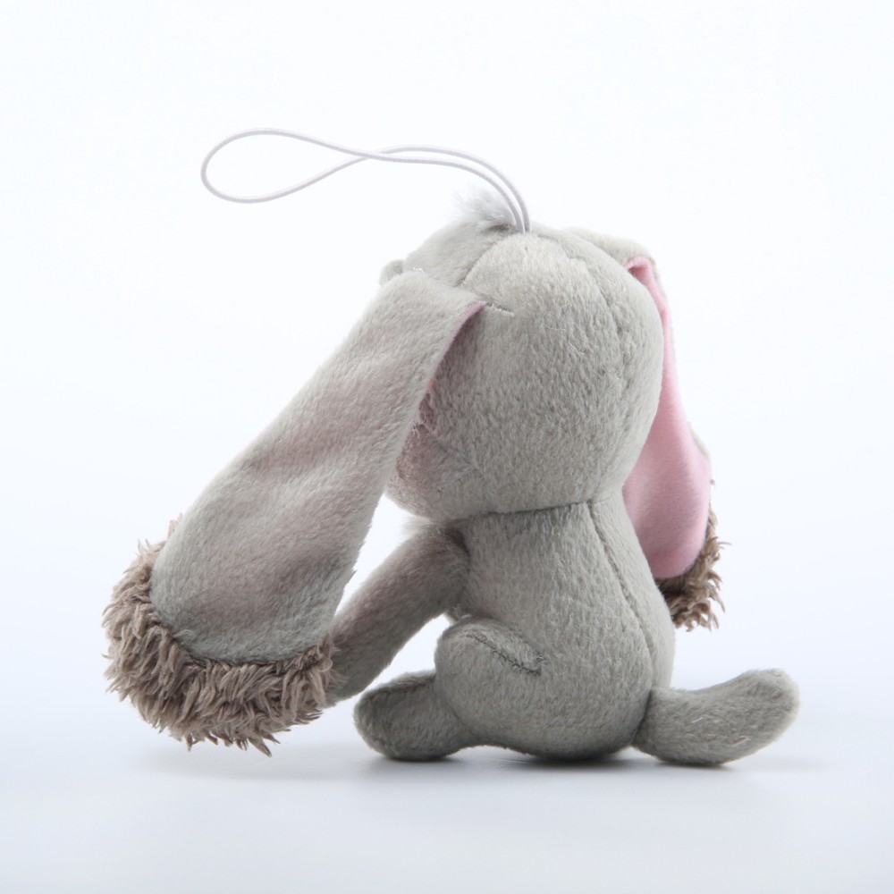 Grey Long Ears Plush Rabbit Toys Plush Sloth Toy Keychain Easter Bunny