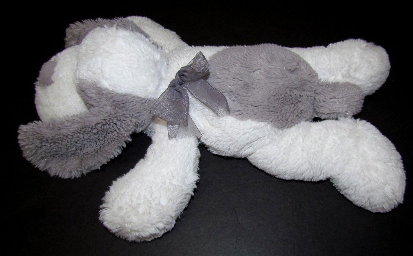 grey stuffed dog