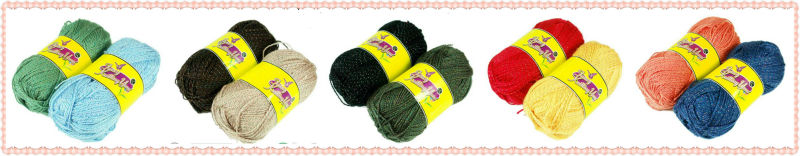ルレックスメタリック熱い販売ブレンドアクリル手編み用糸問屋・仕入れ・卸・卸売り