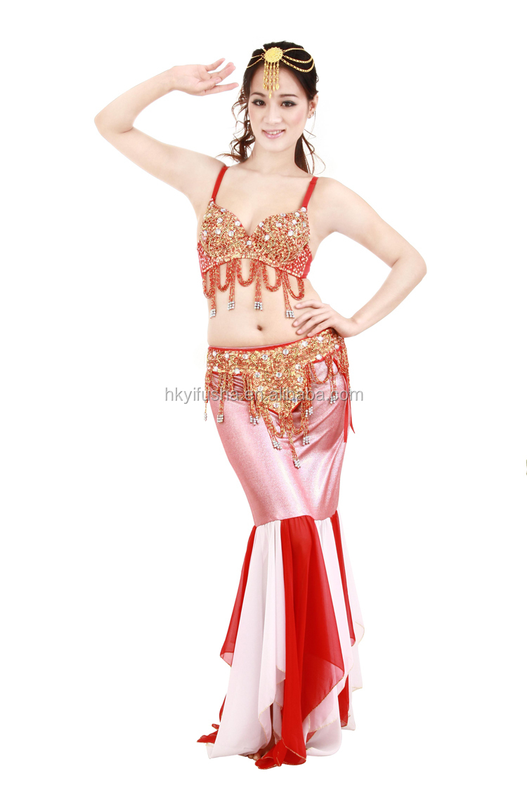 Wholesale High Quality Belly Dance Costumes Sexy Red Bra Belt For