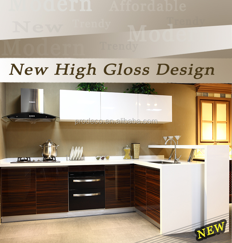 Moderne hoek bar houtnerf uv keuken kast keuken kasten product id ...