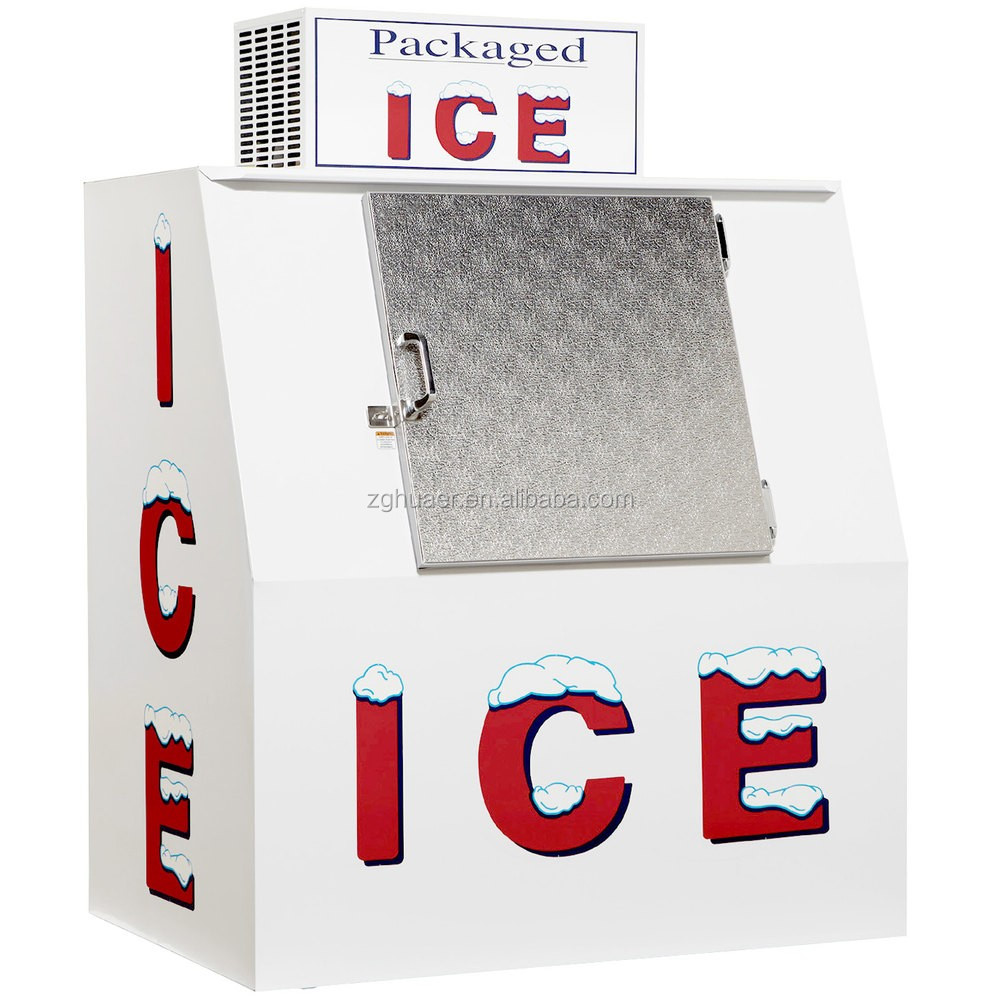 Huaer Bag Ice Storage Bin Indoor/outdoor/ice Merchandiser,Ice Shop Equipment With Slant Front