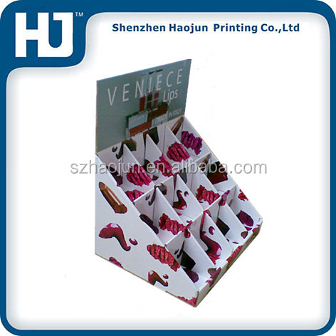 Simple design small cardboard desktop display box , chewing gum counter display box