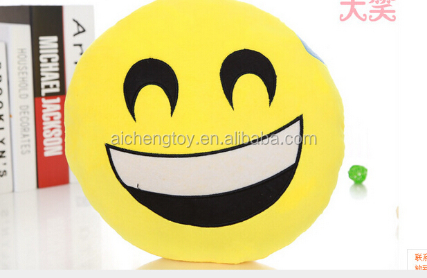 35 Cm Lembut Emoji Tersenyum Emoticon Kuning Bulat Bantal Mewah