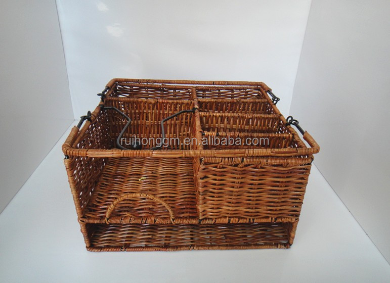 Picnic Caddy Organizer Outdoor Utensil Plate Condiment Holder Portable