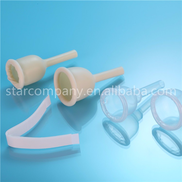 No Self Adhesive All Silicone Male External Condom Drainage Catheter