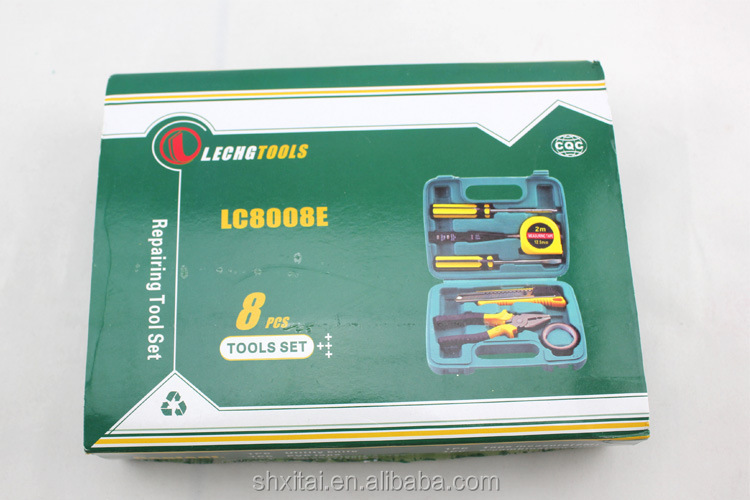 Useful 8 in one car and home use emergency repair tool kit with screwdriver